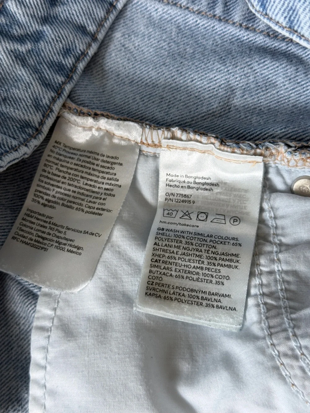 H&M Light Blue Denim Jean Shorts